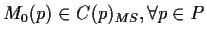$ M_0(p) \in C(p)_{MS}, \forall p \in P$
